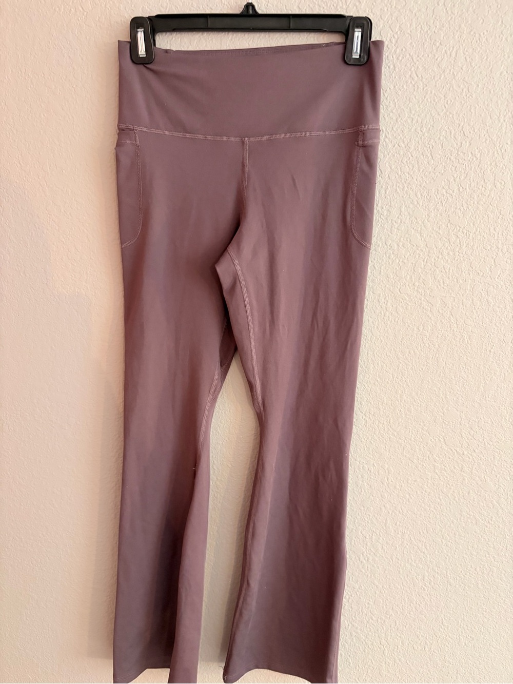 Under Armor High Waisted Flare Pants in Mauve